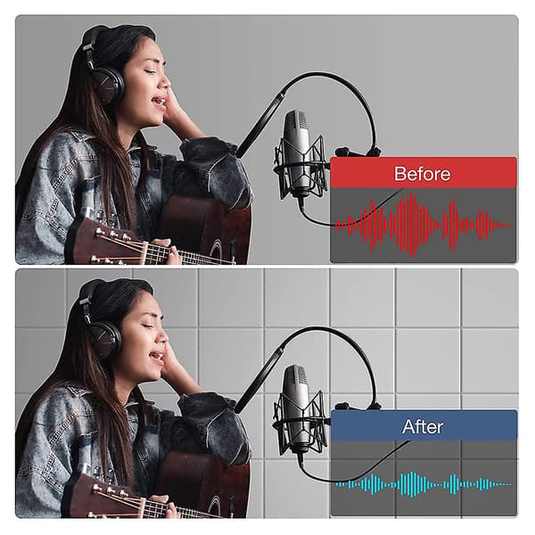 Selvklebende akustikkpaneler 12-pakning, 12 x 0,4 tommer lydisolerende polstring, lydabsorberende panel