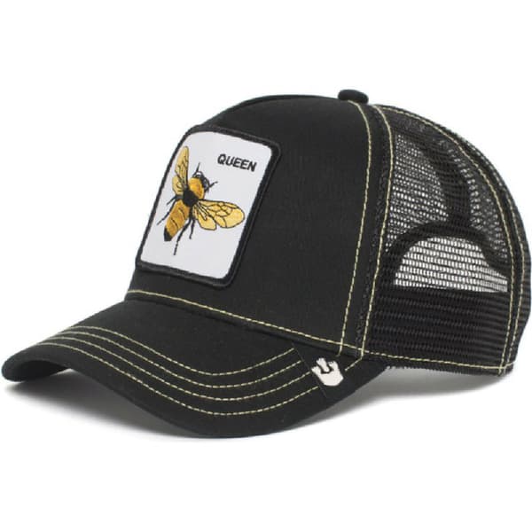 Trucker-caps med netting og brodert dyredesign Bee