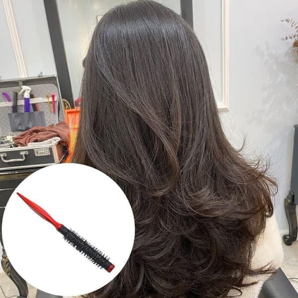 Rund nylonhårbørste til salonstyling, kam til føntørring, krølning og barbering 1.6cm