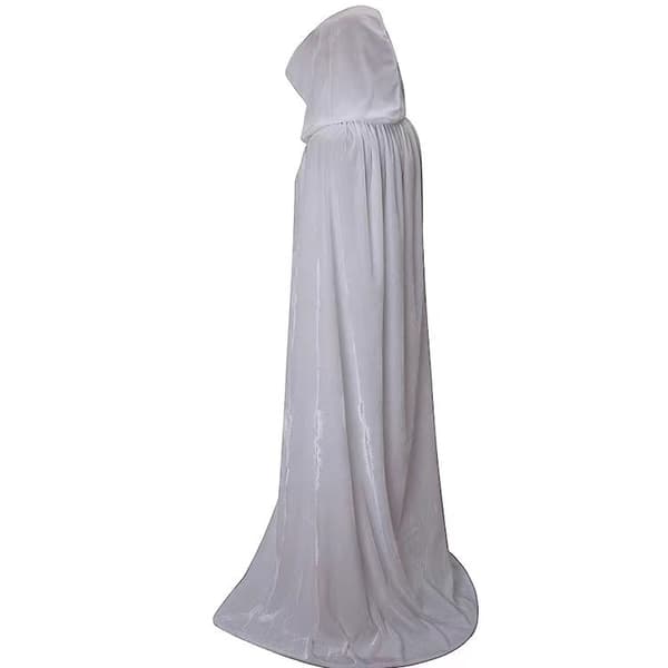 Unisex hættekappe, Halloween-kappe til cosplay hvid white 90cm without hat