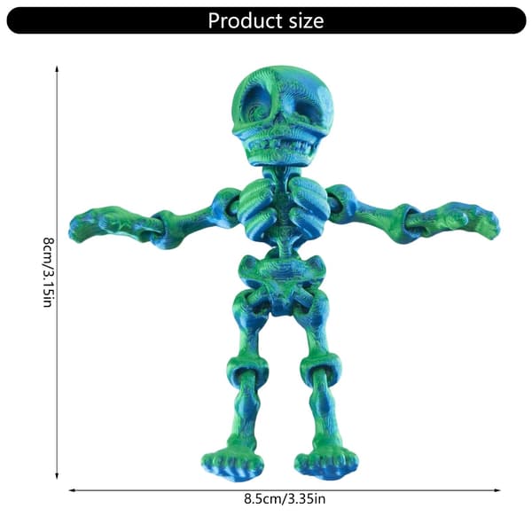 6-pak Halloween Skelet Nøgleringe 3D Udskåret Design Stærkt Tilbehør