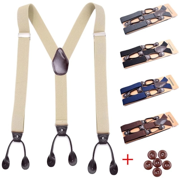 Suspenders Elastiske seler NAVY - lager y Navy