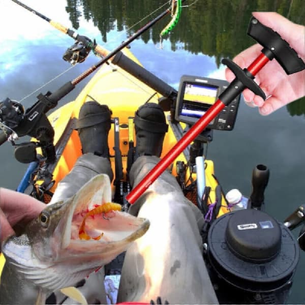 Fiskekrogfjerner Værktøj Fisketang Krogfjerner Aluminium Fiskekrogfjerner Dehooker 25,4 cm med Snor