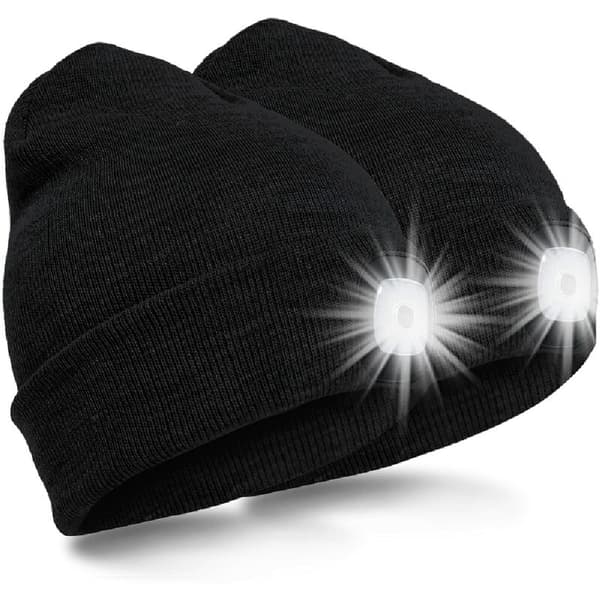 LED-mössa med LED-lampa för jogging, camping, löpning (2-pack)
