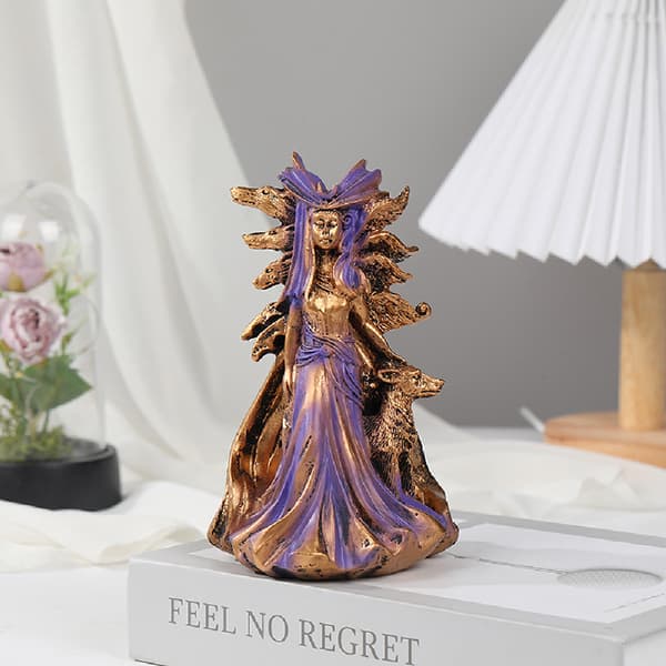 Hekate gresk gudinne av magi med hundene hennes statuefigur M