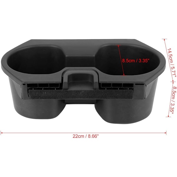 Bil Centerkonsol Kopholder 83446TBAA01ZA Sort til Honda Civic