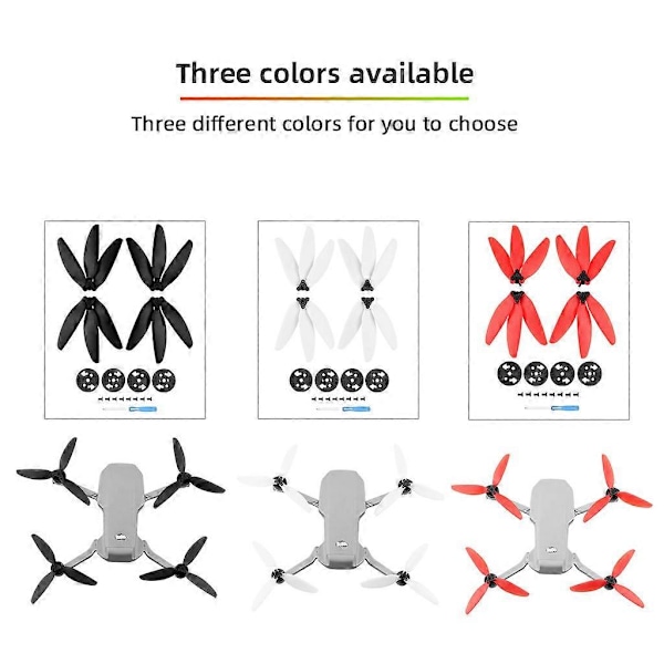 1 Set Hiljainen Kolmilapainen Potkurisarja Mavic Mini 2/Mavic Mini -droneen white