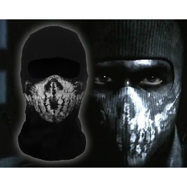 Balaclava med dødningehoved - Moto Maske til Call of Duty-fans - Farve: B