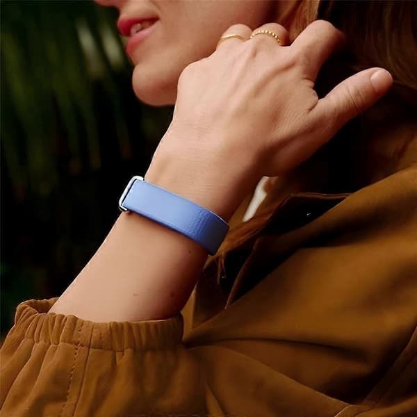 Kompatibel med Google Fitbit Air Magic Tape Nylon Loop-rem med metallspänne, snabbkoppling, justerbart ersättningsarmband Turquoise