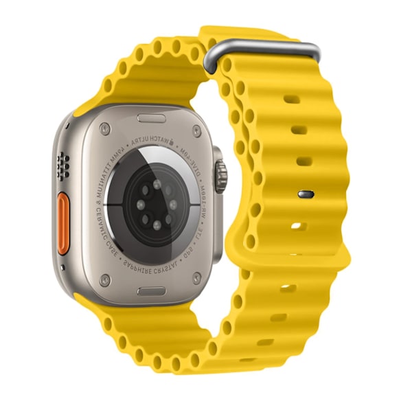 Ocean rem F?r Apple Watch Ultra 2 armband 49mm 45mm 44mm 40mm 41mm 42mm 49 mm silikon armband iWatch serie 9 7 6 3 se 8 Svart-orange Y Black-orange 42mm 44mm 45mm 49mm