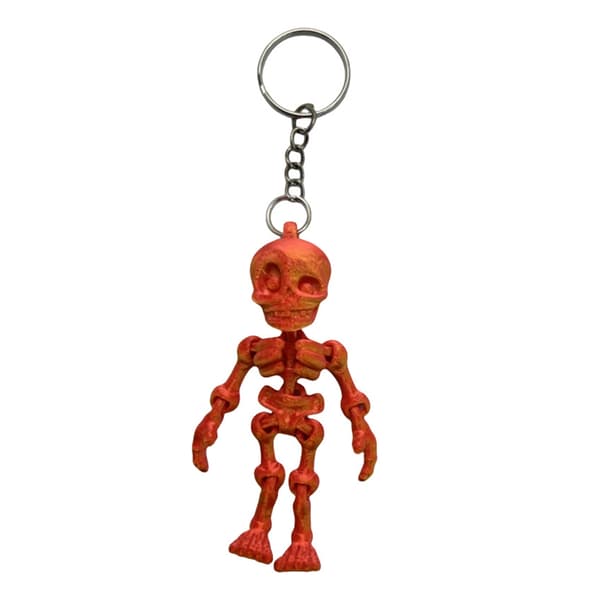 6-pak Halloween Skelet Nøgleringe 3D Udskåret Design Stærkt Tilbehør