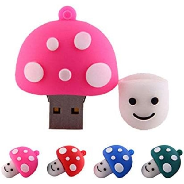 Silikon U-disk Rosa Liten svampform Tum-U-disk, 128 GB