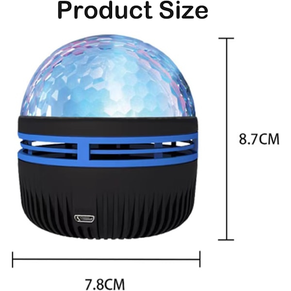 2-i-1 Galaxylampa, Nordljus och Havsvågor Projektor med Fjärrkontroll Färgrik Nattlampa Sovrum Heminredning Present