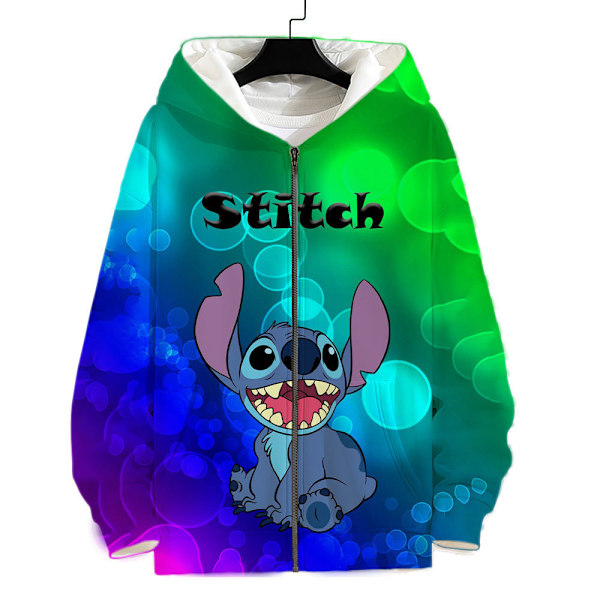 Stitch Hoodies Genser med Glidelås Jakke Topp Yttertøy Fans Gave Hjemkomst 3D A3 4XL