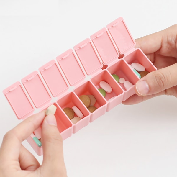 Praktisk Hållbar Dosett 7-Facks Veckodosett Beige