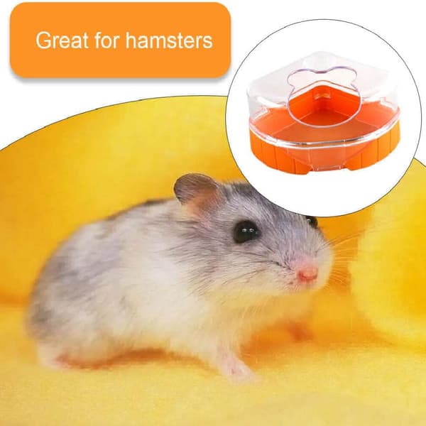 Plastikk hamsterbaderom, hamsterbadekar, hamstersandbadbeholder for små dyr