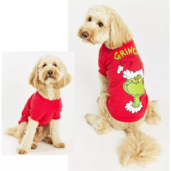 Julehundekåpe for kjæledyr, Grinch-hundekåpe, valpekåpe, genser, gave, XS-XL xxl