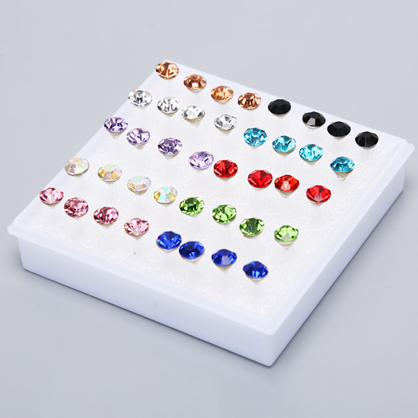 20 Par Sæt Rhinestone Krystal Ørestikker 5mm