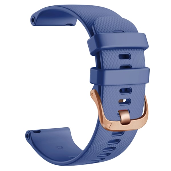 Lærreim for smartklokke til HUAWEI WATCH GT 4 41mm/Garmin Venu 3S/Venu 2S - Roségullspenne 18mm armbånd silikon mørk bl z Silicone dark blue 18mm Venu 2S