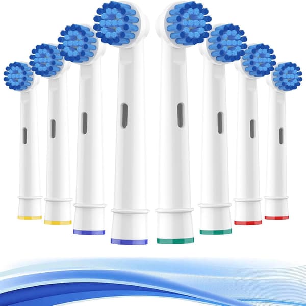 Erstatningsbørster til Oral B Braun Sensitive, Bløde børster til følsomt tandkød, 8 stk.