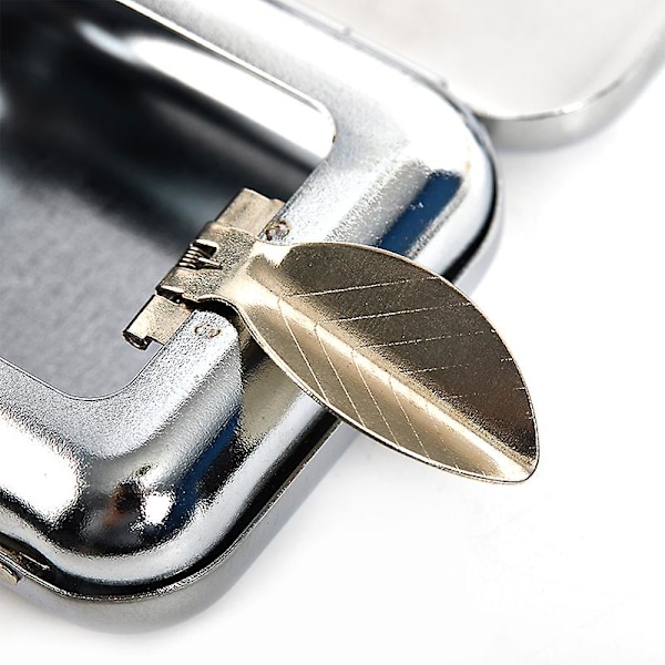 Fyrkantigt fickaskfat i rostfritt stål med lock, portabelt askfat i metall rostfritt Stainless 1pc