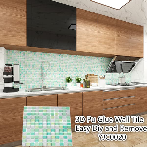 YJC0003-3D Mosaikkfliser Lim Vegg Vanntett Selvklebende Fliser