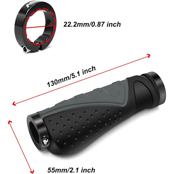 Sykkelstyre Håndtak i Gummi, Sklisikre, Ergonomiske MTB Håndtak B
