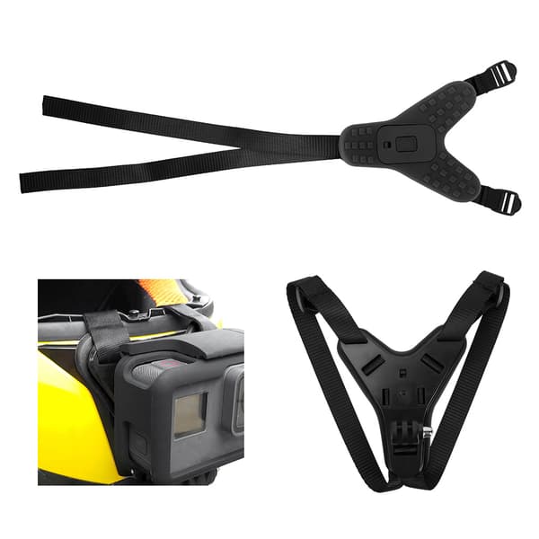 Full Face Hjelm Hagebeslagsholder til Gopro Hero til SJCAM Actionkamera (Sort)
