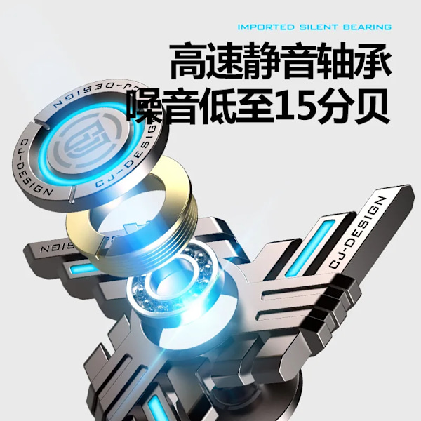 Metall Fidget Spinner Lysende Legering Antistress Finger Stress Relief Venting Gyro Skrivebordsleker for Voksne Barn Stressreduserende Leker