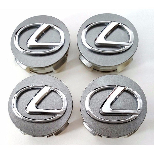 LX02- 62MM 4-pack Navkapslar Lexus Silver one size Silver
