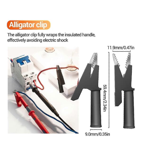 For Fluke Meter 22 i 1 Multimeter Testledning Kit Elektrisk Alligator Clip Probe