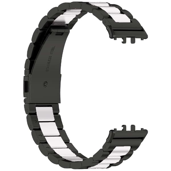 Kolme teräksistä kellonranneketta Samsung Galaxy Fit 3 -kelloon Black Silver