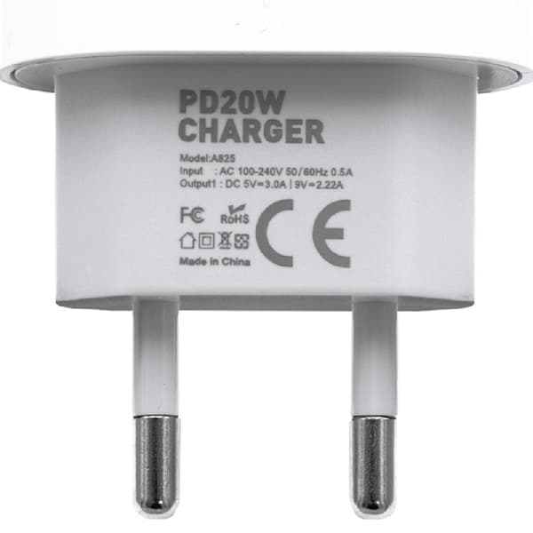 iPhone Oplader - Hurtig Oplader - Adapter + Kabel 20W USB-C Hvid 4-Pack iPhone