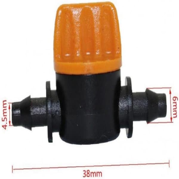 5 stk 4 mm plast mikro vanningskran avstengningskoblinger for hagevanningsrøradapter