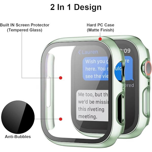 6-pak etui til Apple Watch Series 3/2/1 42Mm med hærdet glas 6-pak 1 Y 6-Pack 1 42mm