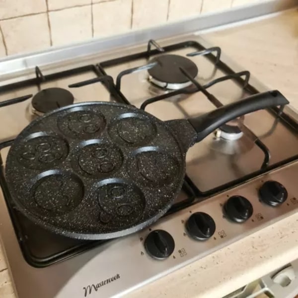 Stekpanna för Ägg & Pannkakor - Emoji / Smiley Svart Black