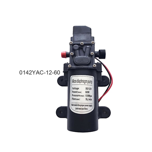 Vand højtryks membranpumpe Elektrisk selvansugende pumpe 60w 12v 5l/min Automatisk kontakt as shown
