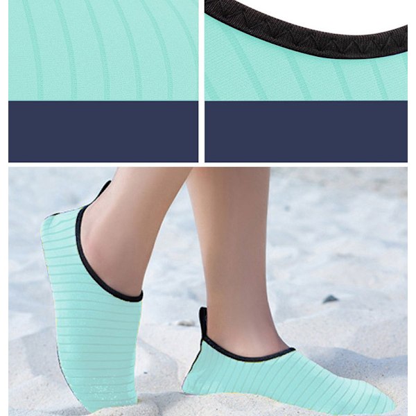 (Storlek: 46/47) Badskor Unisex strandskor surfskor vattenskor Grön 46/47 Green