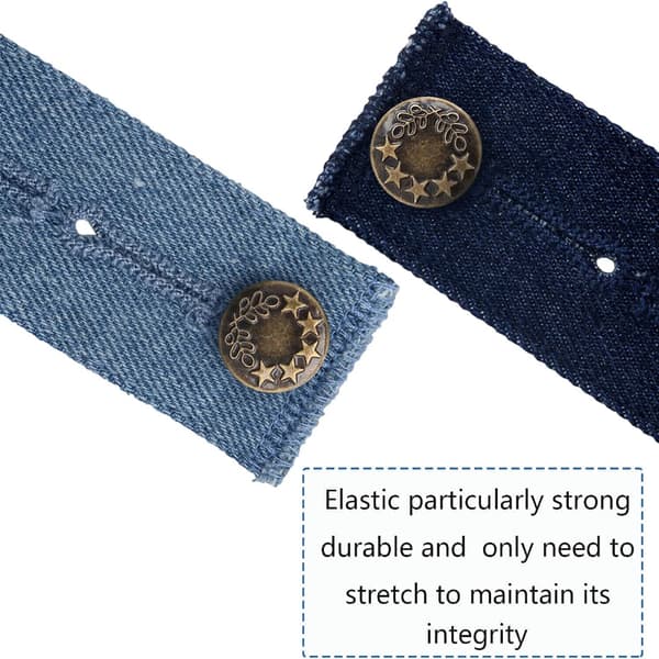4 stk. 8,5x3,5 cm bukseudvidere til graviditet mænd kvinder jeans (4 farver)