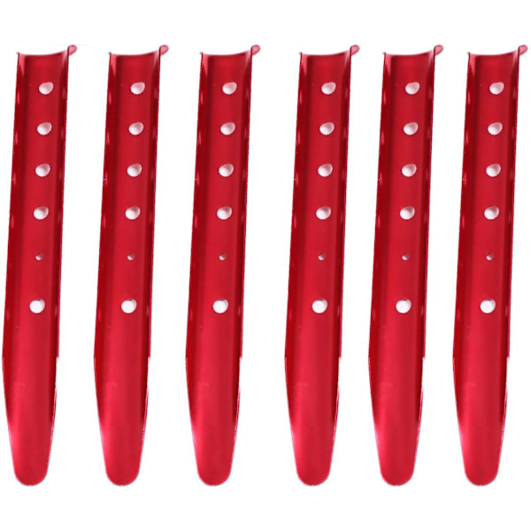 1pc 6X Snow and Sand Tent Pegs - Lightweight for Camping Hiking Backpacking (Red) Y