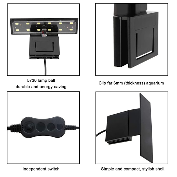 X3 fiskeakvarium LED-belysning skala fiskeakvarium lys høj lysstyrke
