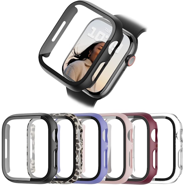 6-pack fodral för Apple Watch Series 3/2/1 42 mm med härdat glas 6-pack 3 Y 6-Pack 3 42mm