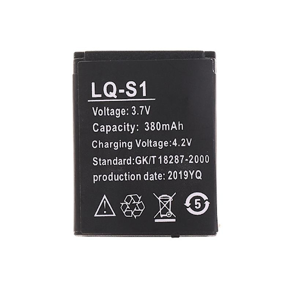 LQ-S1 3.7V 380mAh Ladattava Li-ion-akku älykellolle Uusi h