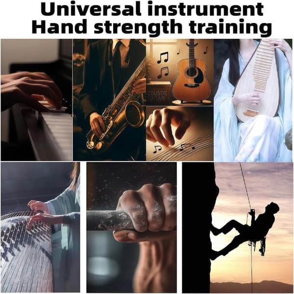 Fingerstärkare, Handgreppstränare för Piano, Gitarr, Bas, Ukulele-spelare, Plastmaterial, Lätt och Bärbar