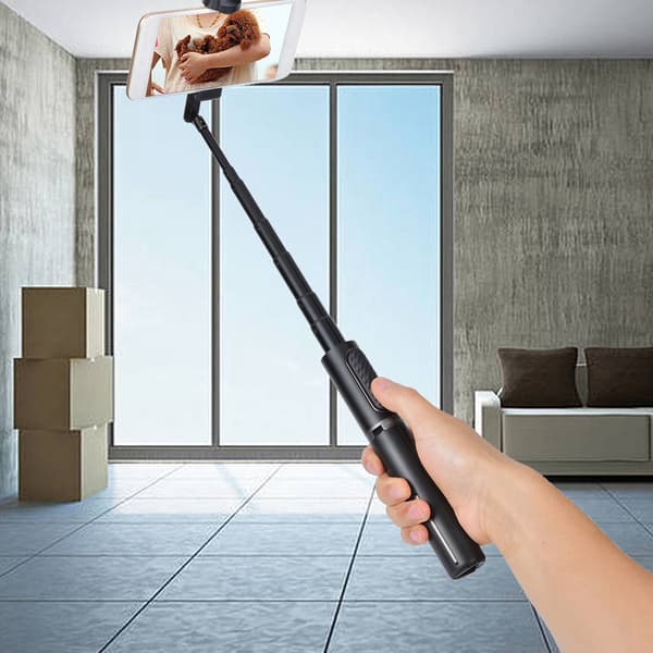 Ulanzi SK-02 Universal Telefon Tripod Mount Forlængerstang Bluetooth Selfie Stick til Xiaomi
