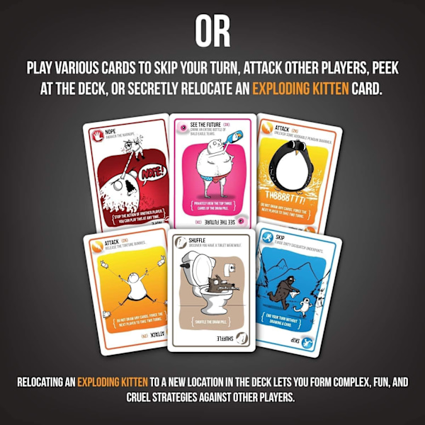 Exploding Kittens NSFW - Aikuisten Venäläinen Ruletti Korttipeli, Aikuisten Juomapeli - Aikuisten & Teinien Korttipeli - 2-5 Pelaajaa