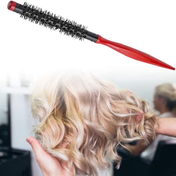 Rund nylonhårbørste til salonstyling, kam til føntørring, krølning og barbering 1.3cm