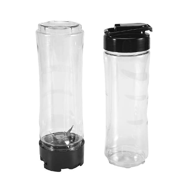 20OZ för My Blend Blender BLSTPB BLSTP2, 2-pack Blenderkopp med 2 ersättningsblad black transparent