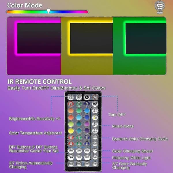 15m LED-valot Bluetooth RGB-valot LED-nauhavalaistus