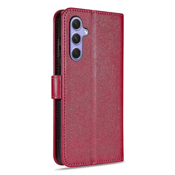 AZNS Sauehudtekstur Flip Case Rød For Samsung Galaxy A55 5G Red